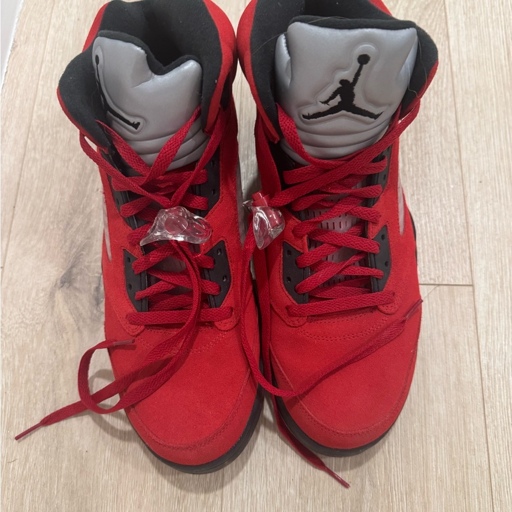 Air Jordan 5 Retro Raging Bull Red Suede Sneakers (size 13M)